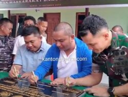 Bakhtiar Sibarani Bantu Pembangunan Rumah Dinas Koramil 01/Barus: Bentuk kecintaan terhadap tempat kelahiran saya